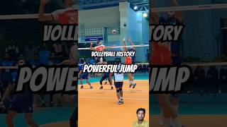 Volleyball 🤯🤯।। powerfull jump।। volleyball sports spike volley reaction shorts [upl. by Ramoj656]