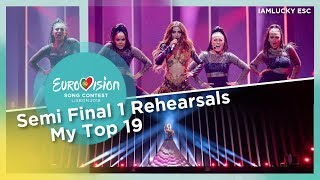 Semi Final 1 Rehearsals My Top 19  Eurovision 2018  All Aboard [upl. by Atikin520]