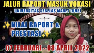 JALUR RAPORT MASUK VOKASI UNS 2022  hanya pakai nilai raport masuk UNS [upl. by Derrik823]