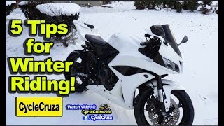 5 TIPS For WINTER Motorcycle Riding For REAL Riders  MotoVlog [upl. by Ellecram586]