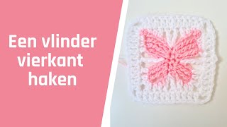 Een vlinder vierkant haken [upl. by Netsriik]