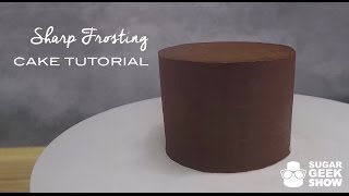 How to get sharp ganache edges on your cakes tutorial [upl. by Vigor]