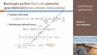 Continuum Mechanics – Ch10  Lecture 7 – Barotropic Perfect Fluids [upl. by Silbahc]