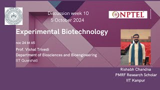 NPTEL Experimental Biotechnology week 11 [upl. by Artek]