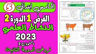 فروض المستوى الخامس ابتدائي الدورة الثانية  فرض الأول الدورة الثانية النشاط العلمي الخامس نموذج1 [upl. by Clifford]