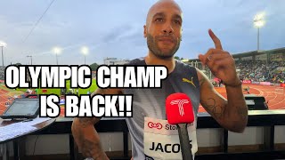 Lamont Marcell Jacobs Runs a season best at the Oslo Diamond league [upl. by Ardiedal]