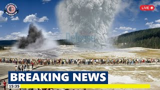 🌋Horrible Today Yellowstone Volcano Eruption Collapses Rocks Threatens Millions [upl. by Philemon299]