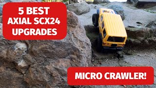 5 Best Axial SCX24 Upgrades  124 budget micro crawler mods driven by Avery [upl. by Auoz]