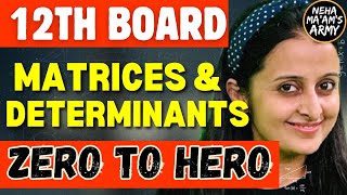 12th BOARDS MATRICES amp DETERMINANTS  CBSE BOARDS MATH  NEHA AGRAWAL cbse cbseboard nehaagrawal [upl. by Michelsen]