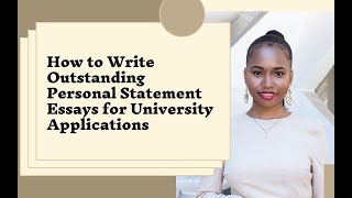 How to Write a Perfect Personal Statement Essays for University Applications [upl. by Sammie]