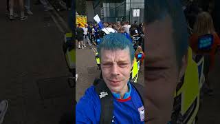 Thats a police bike at Portman Road for Ipswich town promotion to the Premier league [upl. by Undis935]