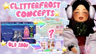 BUYING ITEMS FROM JOURNALS AND NEW SHOP 😱GLITTERFROST CONCEPTS🎄  Royale High Glitterfrost [upl. by Dorcus342]