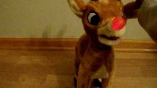 Rudolph the Rednose Reindeer Animated Plush Sings and Talks [upl. by Caprice]