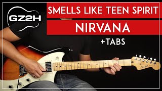 Smells Like Teen Spirit Guitar Tutorial Nirvana Guitar Lesson Chords  Solo [upl. by Drona]