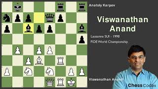 Viswanathan Anand vs Anatoly Karpov  Viswanathan Anands Best Games 2 [upl. by Giesser]