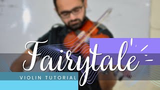 How to play Fairytale on Violin TABS INCLUDED [upl. by Asinla144]