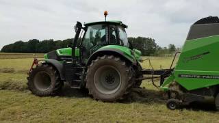 Heupressen 2016 mit Agrotron 6160  Deutz Fahr MasterPress 490 [upl. by Cass545]