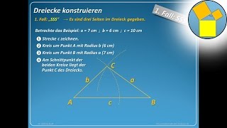 Dreiecke konstruieren 1  SSS  Rueff Musik [upl. by Esinned446]