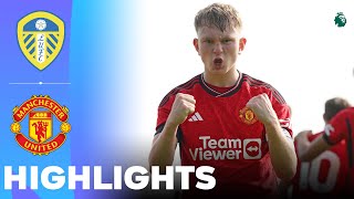 Man United vs Leeds United  Highlights  U18 Premier League 28102023 [upl. by Klemm983]