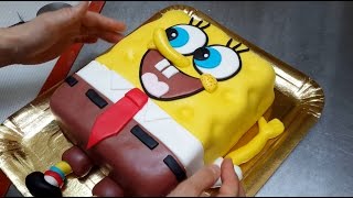 How To Make a SPONGEBOB Cake  Pastel de Bob Esponja by Cakes StepbyStep [upl. by Yanahc]