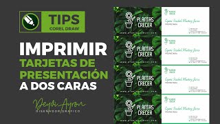 🔴Imprimir Tarjetas de Presentación a Dos Caras en Impresora 🦄CorelDRAW🚀Link de descarga [upl. by Nuavahs439]