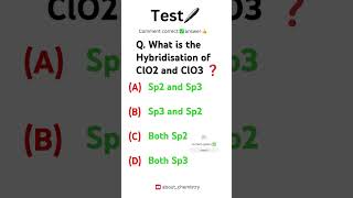 What is the Hybridisation of ClO2 and ClO3 neet jee shorts youtubeshorts chemistry science [upl. by Wolfram]