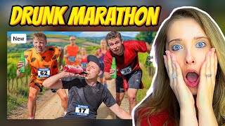 Reaction to Calfreezy’s We Ran A Drunk Marathon [upl. by Enneicul425]