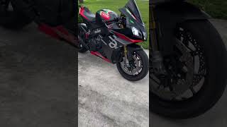 Aprilia RSV4 1100 Austin Racing exhaust sound so loud [upl. by Llevram]