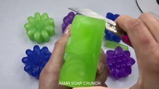 SOFT Glycerin Soap Cutting ASMR Satisfying Sounds [upl. by Ynoffit]