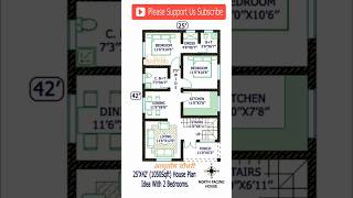 25×42 house plan civilengineering houseplan civil buildinghomeplanhome floorplan housedesign [upl. by Nesnar304]