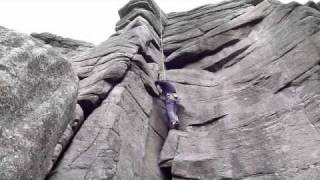 Stanage  Stephen Spencer on Hollybush Crack [upl. by Percy]