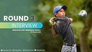 AJ WACAN ROUND 3 CHAMPION INTERVIEW  2024 ICTSI JPGT Mindanao Series  Apo Golf amp CC [upl. by Giorgi415]