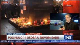 Novi Sad  Železnička stanica 01112024  Novinar Igor Mihaljević  TV N1 [upl. by Alik]