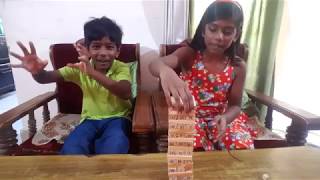 Playing Zenga Rules and How to Play zenga naughtykids games [upl. by Oirramed]