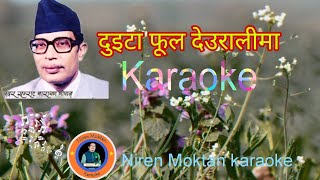 Duita Phool Deuralima दुइटा फूल देउरालीमा Karaoke with Lyrics [upl. by Navad998]