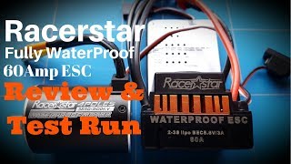 60Amp Racerstar Waterproof Brushless ESC Review and Test Run With 3650 Rc Motor [upl. by Atekram]