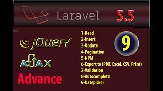 Laravel 55 advance datepicker jqueryui part 9 [upl. by Annod525]