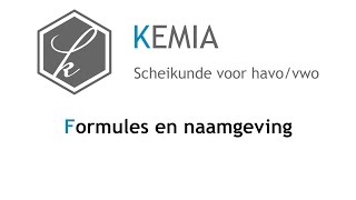 Formules en naamgeving [upl. by Ngo]