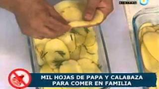 Recetas sin carne Mil hojas de papa y flan de brocoli Parte 1 [upl. by Eiramait]