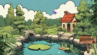 Pain Relief LoFi 174hz relaxing music  Relieve a Migraine by the Garden Pond [upl. by Eceela]