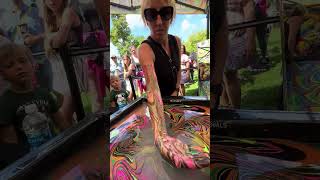 Body Marbling Paint Dip 53 by Black Light Visuals [upl. by Schlesinger]