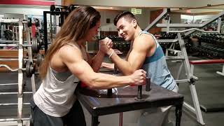 Armwrestling Women Bodybuilder VS Strong Man Mixed Arm wrestling [upl. by Hertzfeld884]