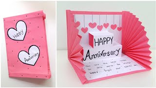 DIY  Anniversary Greeting Card Making • How To Make Anniversary Card • Anniversary Card For Mom Dad [upl. by Llemaj]