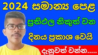 සමාන්‍ය පෙළ ප්‍රතිඵල එන දිනය  OL Exam Results Release Date 2024  OL 2024  OL Results Release 2024 [upl. by Dessma]