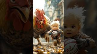 Baby rugby show with giant hens [upl. by Iuqcaj230]