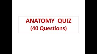 ANATOMY QUIZ  40 Questions [upl. by Ymma423]