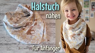 Halstuch  Nähen OHNE Schnittmuster  Für Anfänger  Nähtinchen [upl. by Nomelif]