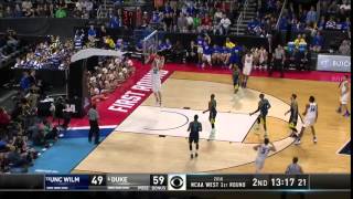 UNC Wilmington vs Duke Marshall Plumlee dunk [upl. by Levona]