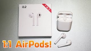 i12 TWS Bluetooth Kopfhörer Deutsch  11 Fake Apple AirPods für 20 Euro [upl. by Enicar]