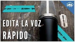 Cómo EDITAR RÁPIDO la VOZ para PODCAST AUDIOLIBROS RADIO  Técnica de edición Dominó [upl. by Clara976]